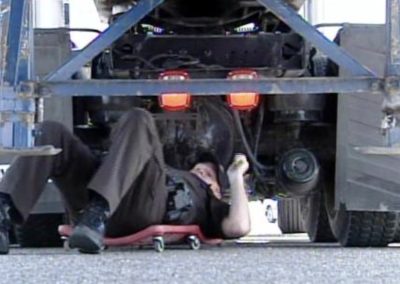 this image shows commercial truck suspension repair in Orange, CA